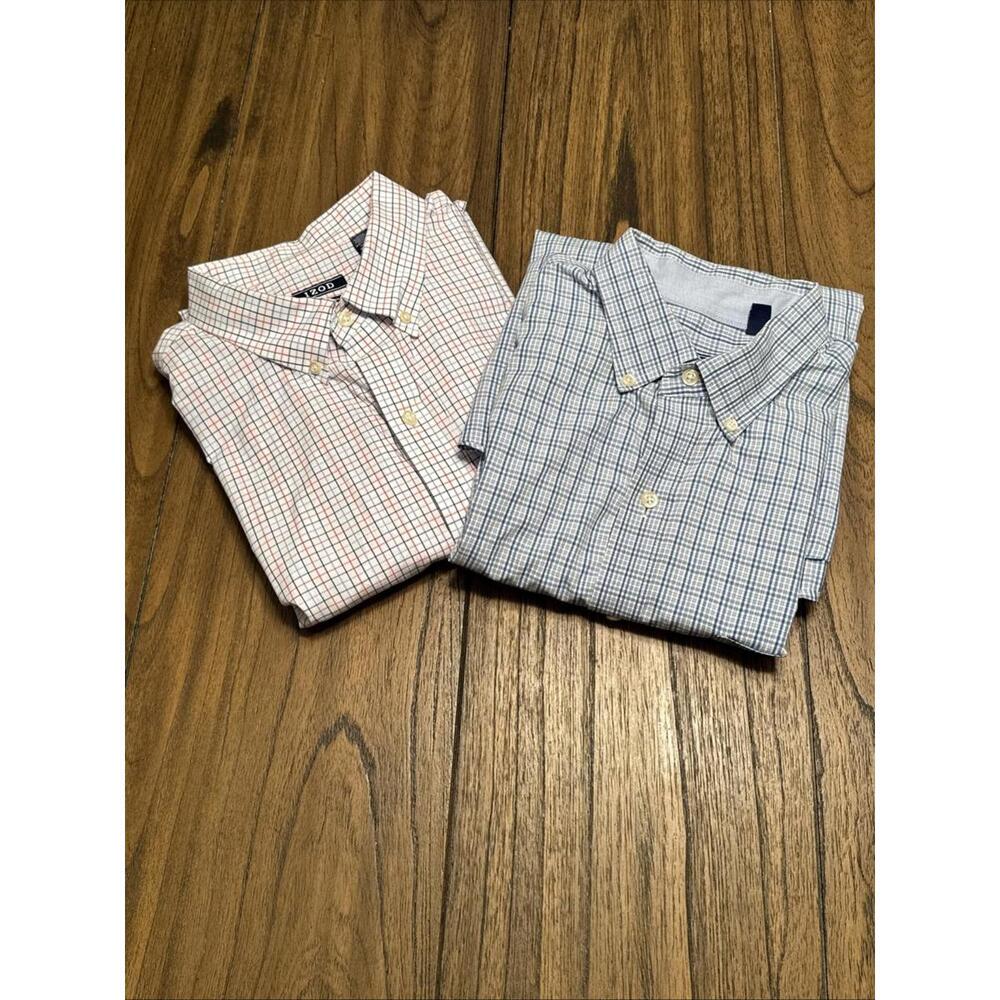 Izodโ Men's Bundle 2-Long Sleeve Button-ups, Sz XL